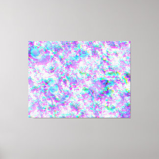 Purple and wavy glitch canvas print
