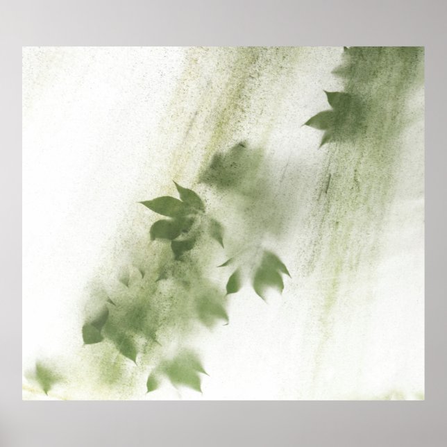 PURPLE AND WHITE ABSTRACT PAINTING POSTER (Front)
