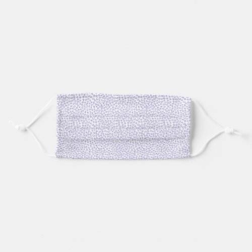 Purple and White Abstract Pattern Adult Cloth Face Mask
