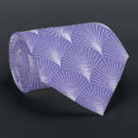 Purple and white Art Deco pattern Neck Tie<br><div class="desc">Purple and white Art Deco seamless pattern with an option to change the background color.</div>