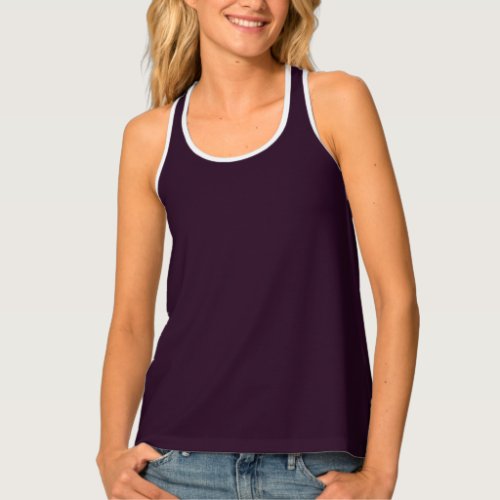 Purple and white athleisure comfy yoga exercise tank top