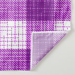 Purple and White Bold Checkered Plaid Design  Fabric