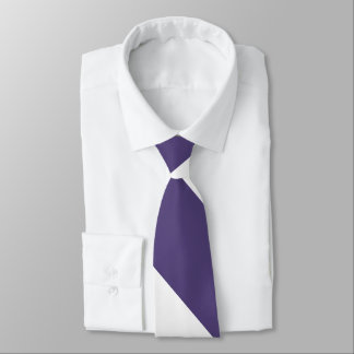 Purple and White Broad University Stripe Tie