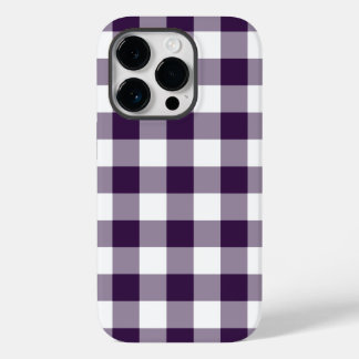 Purple and White Buffalo Plaid Case-Mate iPhone 14 Pro Case