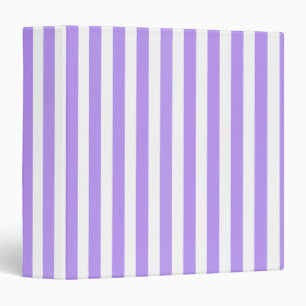 Purple and white candy stripes 3 ring binder