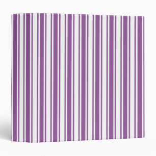 Purple and white candy stripes 3 ring binder