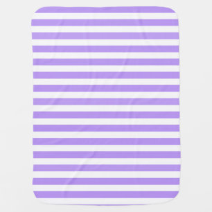 Purple and white candy stripes baby blanket