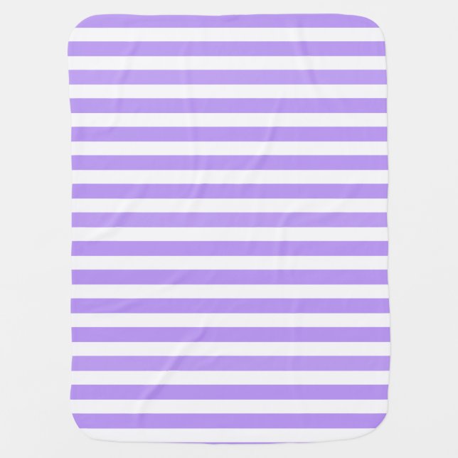 Purple and white candy stripes baby blanket (Front)