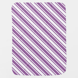 Purple and white candy stripes baby blanket