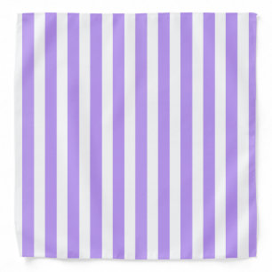 Purple and white candy stripes bandana