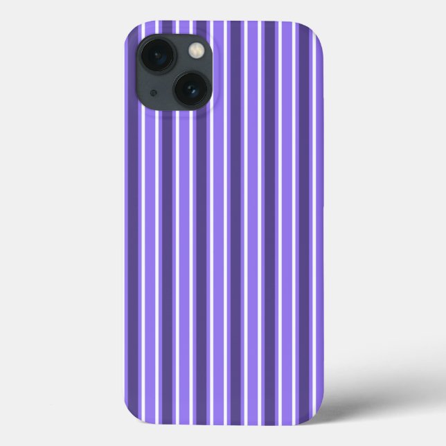 Purple and white candy stripes Case-Mate iPhone ca Case-Mate iPhone Case (Back)