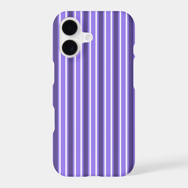 Purple and white candy stripes Case-Mate iPhone case (Back)