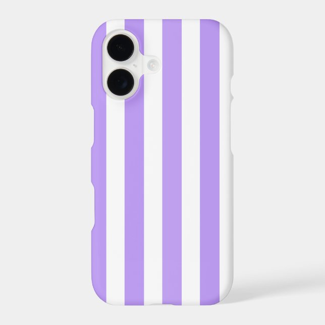 Purple and white candy stripes Case-Mate iPhone case (Back)
