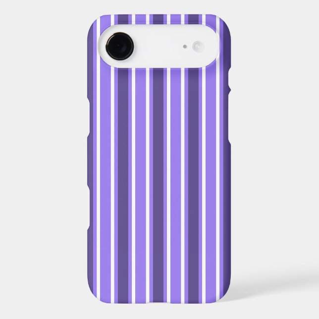 Purple and white candy stripes Case-Mate iPhone case (Back)