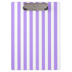 Purple and white candy stripes clipboard