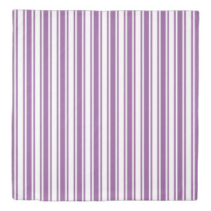 Purple and white candy stripes duvet cover