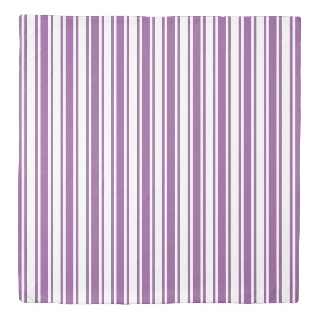 Purple and white candy stripes duvet cover (Front)