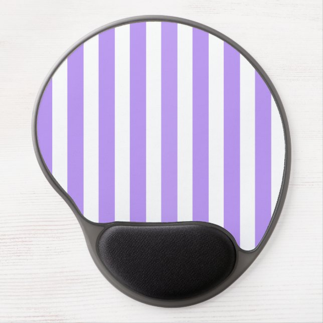 Purple and white candy stripes gel mouse pad (Front)