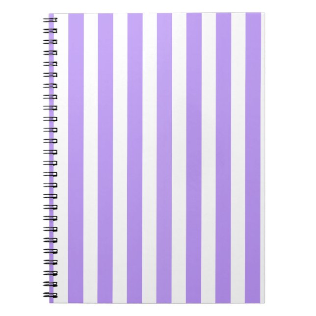 Purple and white candy stripes notebook (Front)