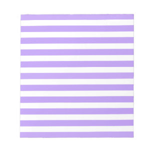 Purple and white candy stripes notepad