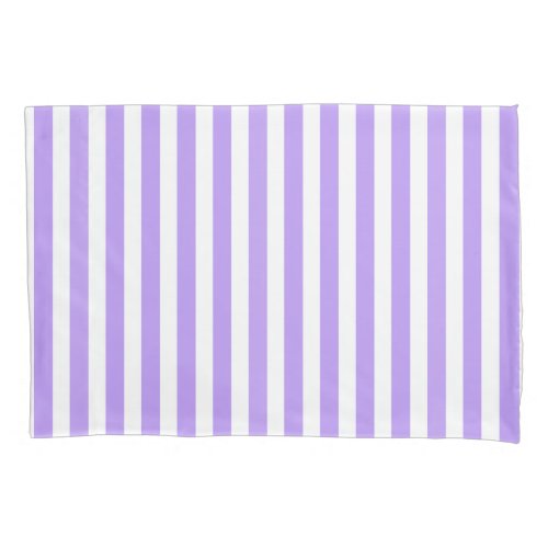 Purple and white candy stripes pillow case