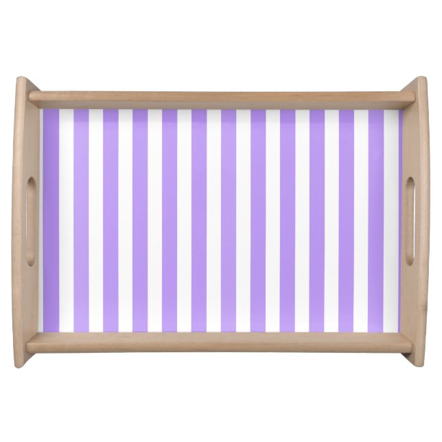 Purple and white candy stripes serving tray (Front)