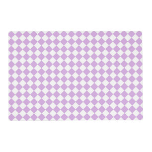 Purple and White Checker Pattern Placemat