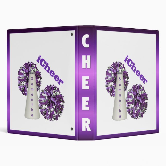 Purple and white Cheerleader Binder (Background)