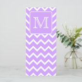 Purple and White Chevron Design. Custom Monogram. (Standing Front)