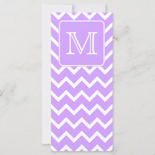 Purple and White Chevron Design. Custom Monogram. (Front)