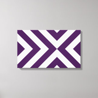 Purple and White Chevrons Canvas Print