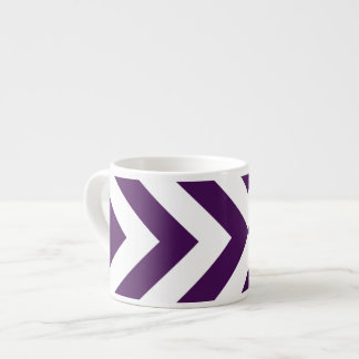 Purple and White Chevrons Espresso Cup