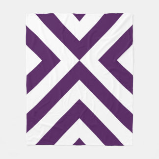 Purple and White Chevrons Fleece Blanket