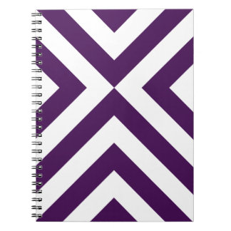 Purple and White Chevrons Notebook