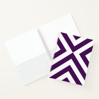Purple and White Chevrons Sketch Notes Notebook