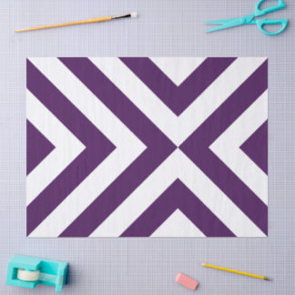 Purple and White Chevrons Tissue Paper