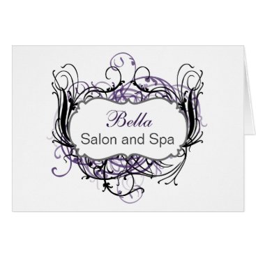 purple and white Chic Business Thank You Cards
