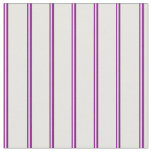 [ Thumbnail: Purple and White Colored Striped/Lined Pattern Fabric ]
