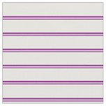[ Thumbnail: Purple and White Colored Stripes Pattern Fabric ]