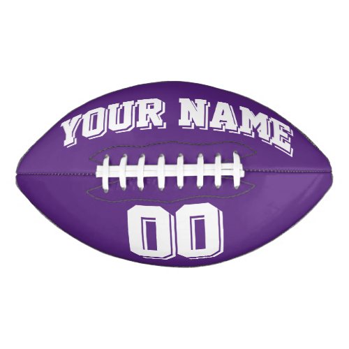 PURPLE AND WHITE Custom Football