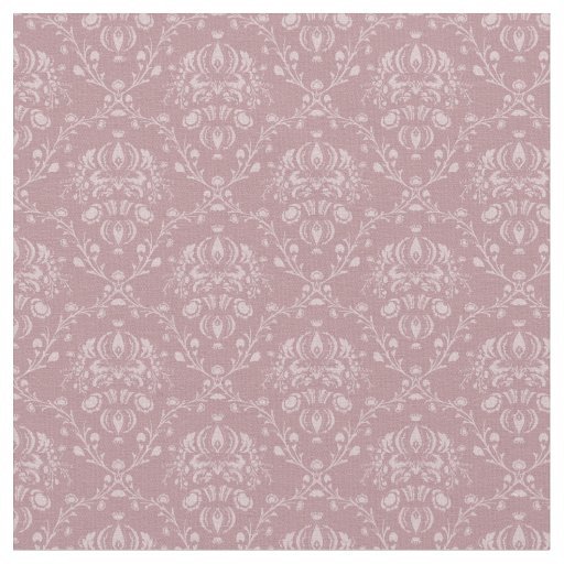Purple and White Damask Fabric