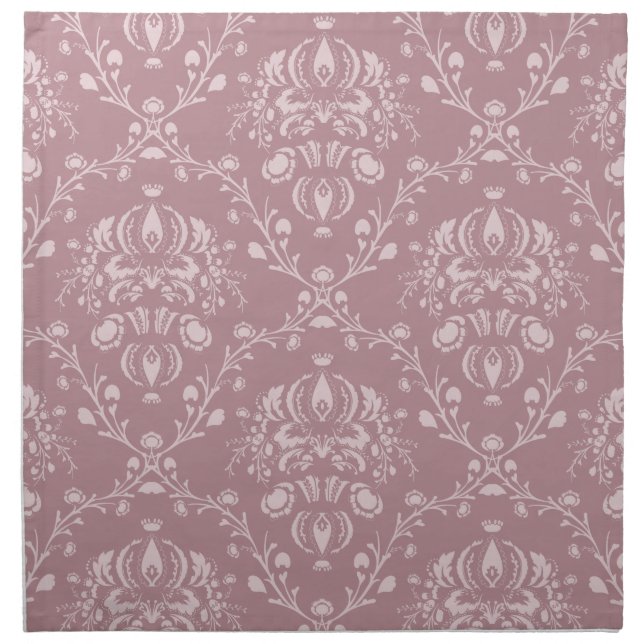 Purple and White Damask Napkin (Front)