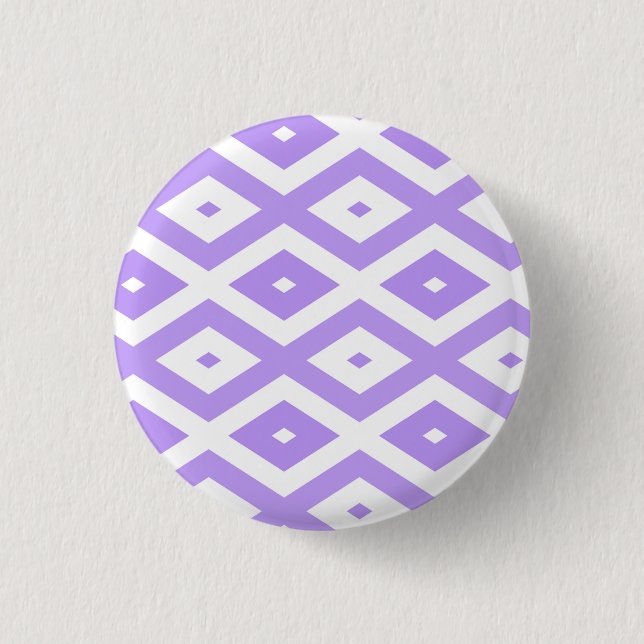 Purple and white diamond pattern button (Front)