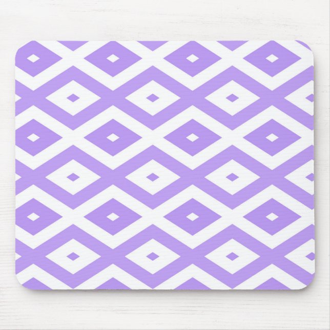 Purple and white diamond pattern mouse pad (Front)