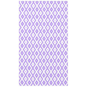 Purple and white diamond pattern tablecloth