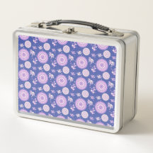 Purple and White Doilies and Circles