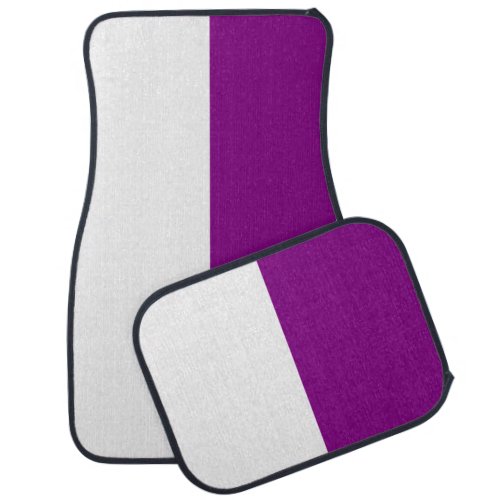 Purple and White DualSplit Color Design  Car Floor Mat