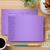 Purple and White Floral Envelope for 5"x7" Sizes (Desk)