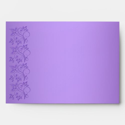 Purple and White Floral Envelope for 5x7 Sizes