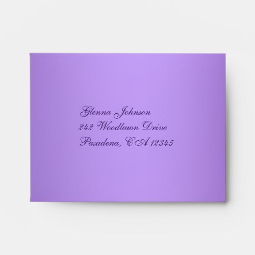 Purple and White Floral Envelope for RSVP Card